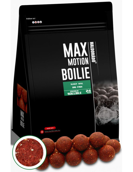 Boilies Haldorado Max Motion Boilie Premium Soluble, Big Fish, 24mm, 800g Boilies Haldorado Max Motion Boilie Premium Soluble, Big Fish, 24mm, 800g