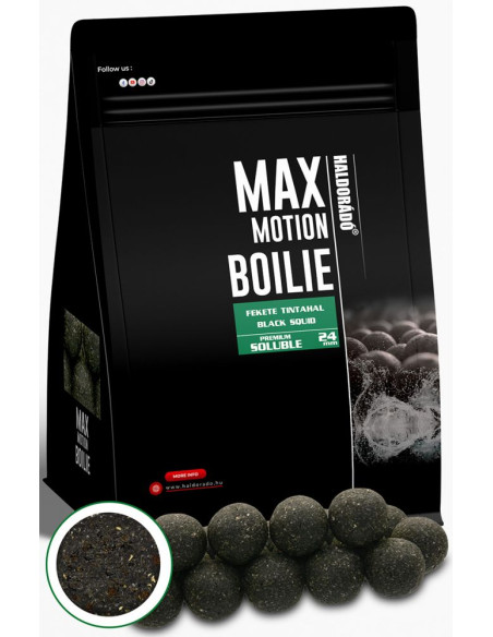 Boilies Haldorado Max Motion Boilie Premium Soluble, Black Squid, 24mm, 800g Boilies Haldorado Max Motion Boilie Premium Soluble, Black Squid, 24mm, 800g