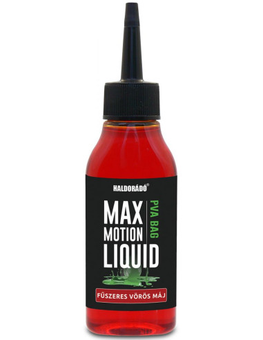 Aditiv Lichid Atractant Haldorado Max Motion PVA Bag Liquid, Ficat Rosu Condimentat, 100ml