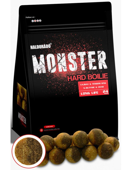 Boilies Haldorado Monster Hard Boilie, N-Butyric & Crab, 24mm, 700g Boilies Haldorado Monster Hard Boilie, N-Butyric & Crab, 24mm, 700g