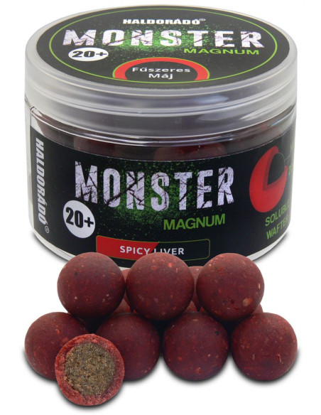 Boilies De Carlig Haldorado Monster Magnum, Ficat Condimentat, 20+ mm, 80g Boilies De Carlig Haldorado Monster Magnum, Ficat Condimentat, 20+ mm, 80g