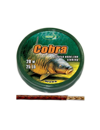 Fir Textil Cu Camasa Katran Coated Braided Hook Links Cobra, 20m