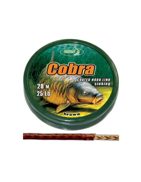 Fir Textil Cu Camasa Katran Coated Braided Hook Links Cobra, 20m Fir Textil Cu Camasa Katran Coated Braided Hook Links Cobra, 20m