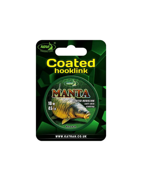 Fir Textil Cu Camasa Katran Manta Brown, 45lbs, 10m Fir Textil Cu Camasa Katran Manta Brown, 45lbs, 10m