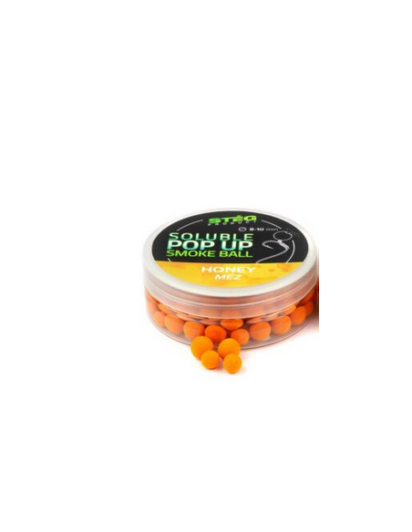 Pop Up Steg Solubil Smoke Ball, Miere, 8-10mm, 20g Pop Up Steg Solubil Smoke Ball, Miere, 8-10mm, 20g