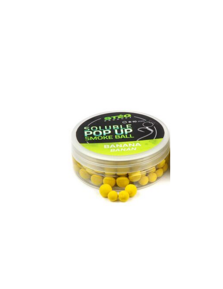 Pop Up Steg Solubil Smoke Ball, Banana, 8-10mm, 20g Pop Up Steg Solubil Smoke Ball, Banana, 8-10mm, 20g