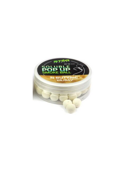 Pop Up Steg Solubil Smoke Ball, N-Butyric, 12mm, 25g Pop Up Steg Solubil Smoke Ball, N-Butyric, 12mm, 25g