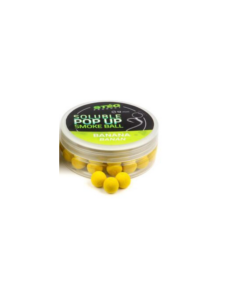 Pop Up Steg Solubil Smoke Ball, Banana, 12mm, 25g Pop Up Steg Solubil Smoke Ball, Banana, 12mm, 25g