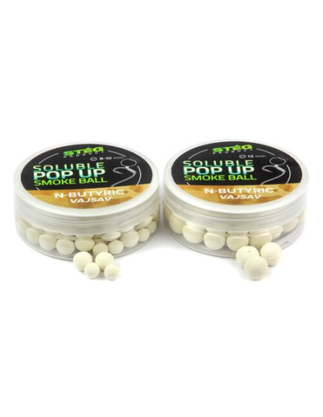 Pop Up Steg Solubil Smoke Ball, N-Butyric, 12mm, 25g Pop Up Steg Solubil Smoke Ball, N-Butyric, 12mm, 25g