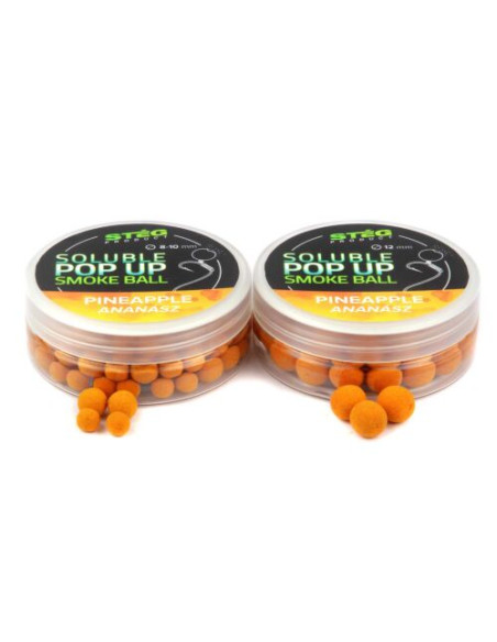 Pop Up Steg Solubil Smoke Ball, Ananas, 12mm, 25g Pop Up Steg Solubil Smoke Ball, Ananas, 12mm, 25g
