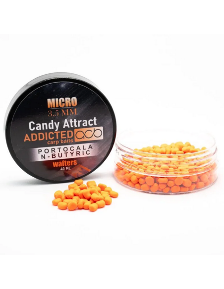 Wafters Addicted Carp Baits Candy Attract Micro, Portocala / N-butyric, 3.5mm, 40ml Wafters Addicted Carp Baits Candy Attract Micro, Portocala / N-butyric, 3.5mm, 40ml