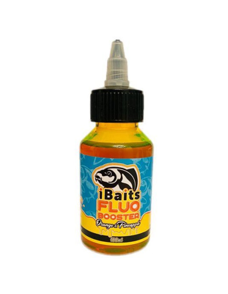 Aditiv Lichid iBaits Fluo Booster, Orange - Pineapple, 100ml Aditiv Lichid iBaits Fluo Booster, Orange - Pineapple, 100ml