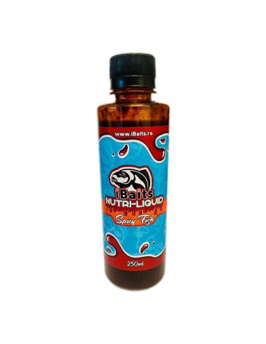 Aditiv Lichid Nutritiv iBaits Nutri-Liquid, Spicy Fish, 250ml