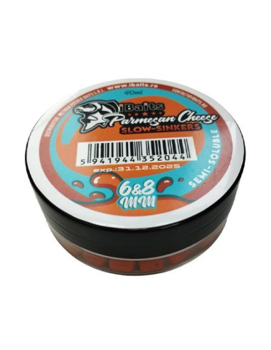 Dumbells iBaits Slow Sinking, Parmesan Cheese, 6-8mm, 40ml
