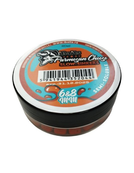 Dumbells iBaits Slow Sinking, Parmesan Cheese, 6-8mm, 40ml