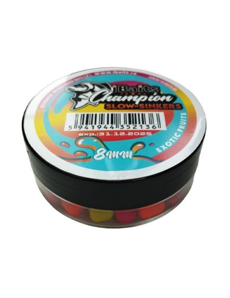 Dumbells iBaits Slow Sinking Champion, Exotic Fruits, 8x10mm, 40ml