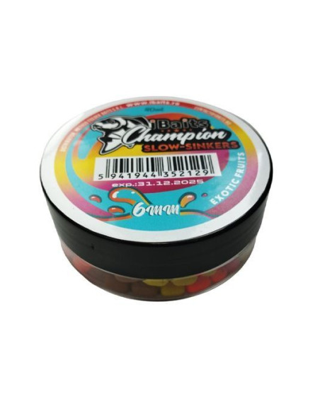 Dumbells iBaits Slow Sinking Champion, Exotic Fruits, 6x8mm, 40ml
