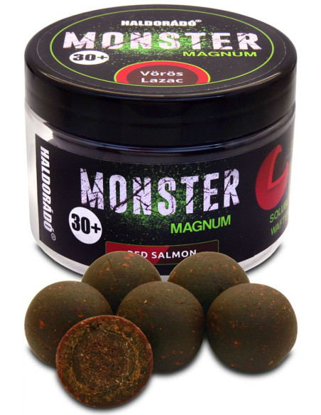 Boilies De Carlig Haldorado Monster Magnum, Somon Rosu, 30+ mm, 200g