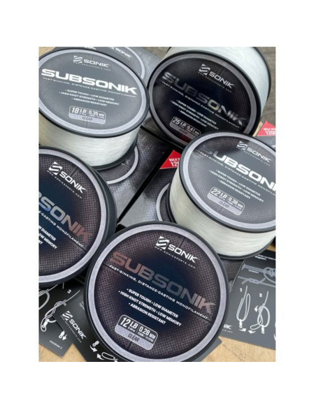 Fir Monofilament Sonik Subsonik Transparent, 1200m Fir Monofilament Sonik Subsonik Transparent, 1200m