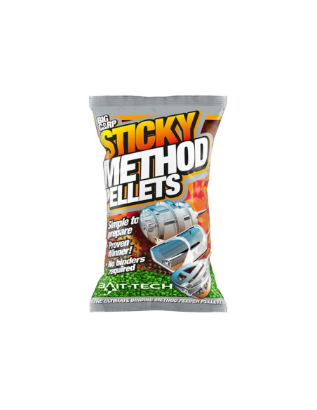 Pelete Bait-Tech Sticky Method Pellets (Micro) Green, 700gr Pelete Bait-Tech Sticky Method Pellets (Micro) Green, 700gr