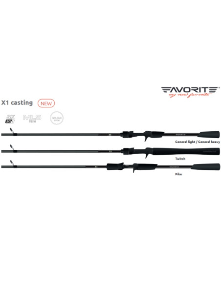 Lanseta Favorite X1C Pike Fast, 2.44m, 30-110g, 2buc Lanseta Favorite X1C Pike Fast, 2.44m, 30-110g, 2buc