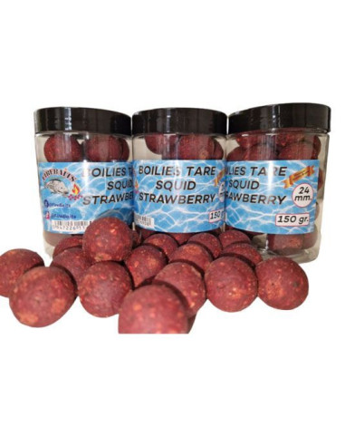 Boilies FireBaits Tare, Squid - Strawberry, 24mm, 150g