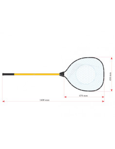 Minciog Favorite Arena Pink Landing Net, 47x45cm, 1.40m 2