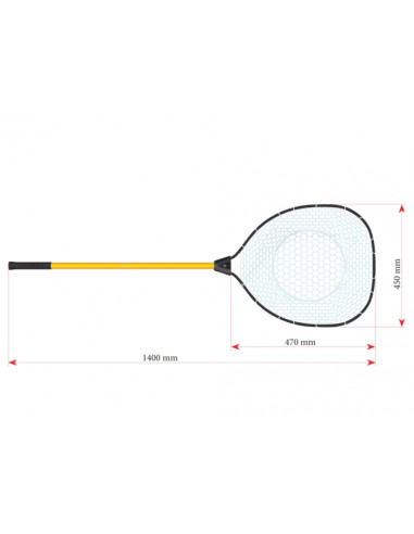 Minciog Favorite Arena Brown Landing Net, 47x45cm, 1.40m