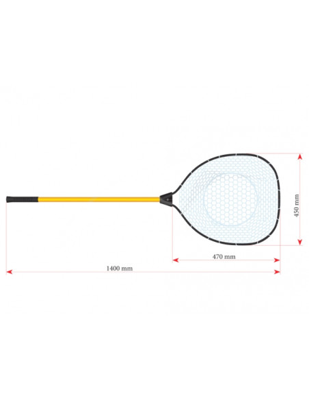 Minciog Favorite Arena Brown Landing Net, 47x45cm, 1.40m