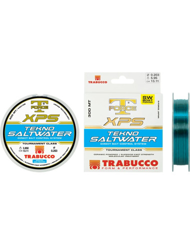 Fir Monofilament Trabucco T-Force XPS Tekno Saltwater, Blue Crystal, 150m