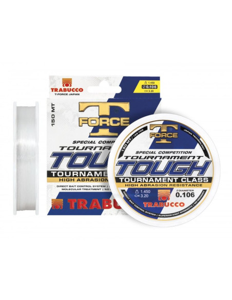 Fir Monofilament Trabucco Tournament Tough New, Transparent, 150m