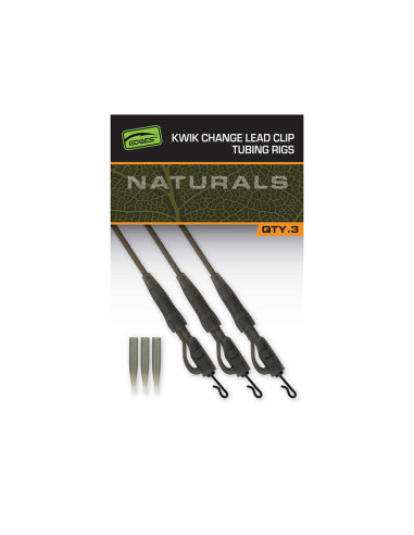 Sistem Plumb Pierdut Fox Edges Naturals Kwik Change Led Clip Tubing Setup, 3buc/plic