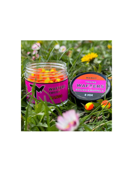 Wafters Feedermania Twisted Boilies & Barrels, Mango, 8mm
