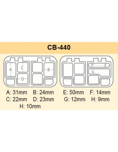 Cutie Meiho Versus CB-440 Black, 11.5x7.8x3.5cm