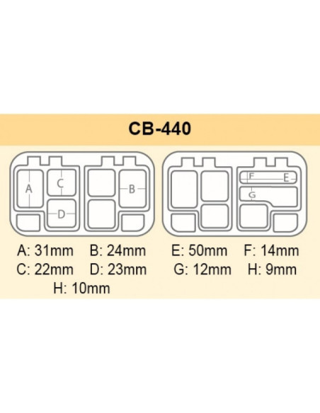 Cutie Meiho Versus CB-440 Black, 11.5x7.8x3.5cm Cutie Meiho Versus CB-440 Black, 11.5x7.8x3.5cm