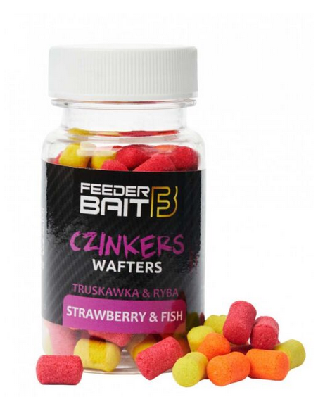 Wafters Feeder Bait Czinkers-Flotant, Capsuni Peste, 6-9mm, 60ml