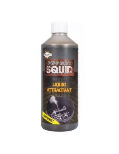 Atractant Dynamite Baits Peppered Squid Liquid Atractant, 500ml