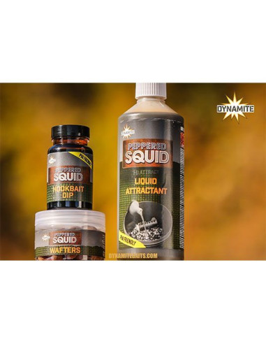 Atractant Dynamite Baits Peppered Squid Liquid Atractant, 500ml