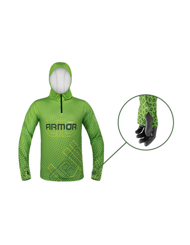 Hanorac Cu Gluga Delphin UV Armor 50+, Neon