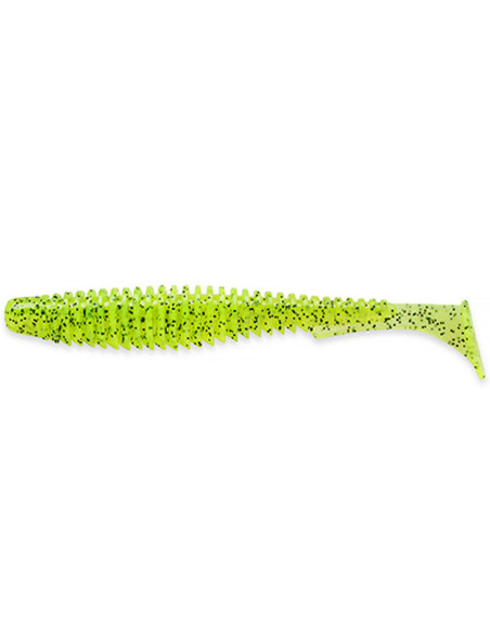 Shad FishUp U-Shad, Chartreuse Black, 9cm, 8buc/plic