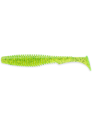 Shad FishUp U-Shad, Flo Chartreuse Green, 10.1cm, 8buc/plic