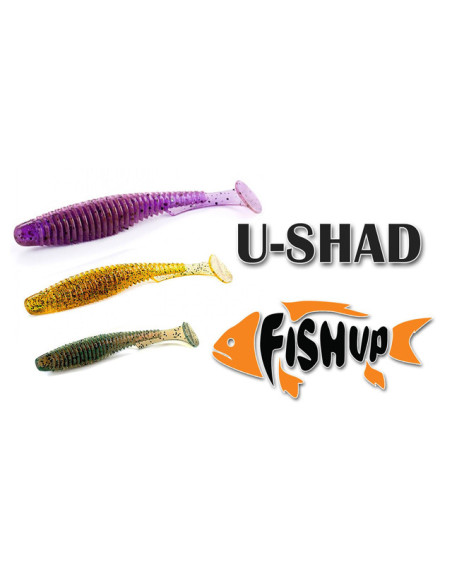 Shad FishUp U-Shad, Watermelon Seed, 10.1cm, 8buc/plic Shad FishUp U-Shad, Watermelon Seed, 10.1cm, 8buc/plic