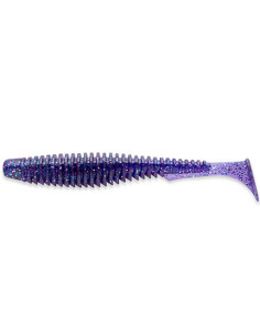 Shad FishUp U-Shad, Dark Violet Peacock & Silver, 10.1cm, 8buc/plic
