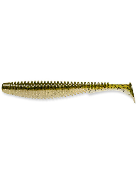Shad FishUp U-Shad, Green Pumpkin Pearl, 10.1cm, 8buc/plic Shad FishUp U-Shad, Green Pumpkin Pearl, 10.1cm, 8buc/plic