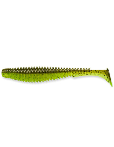 Shad FishUp U-Shad, Green Pumpkin Chartreuse, 10.1cm, 8buc/plic