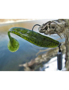 Shad FishUp Wizzle Shad, Flo Chartreuse Green, 8cm, 8buc/plic 2