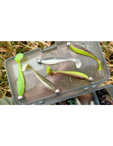 Shad FishUp Wizzle Shad, Green Pumpkin Seed, 8cm, 8buc/plic