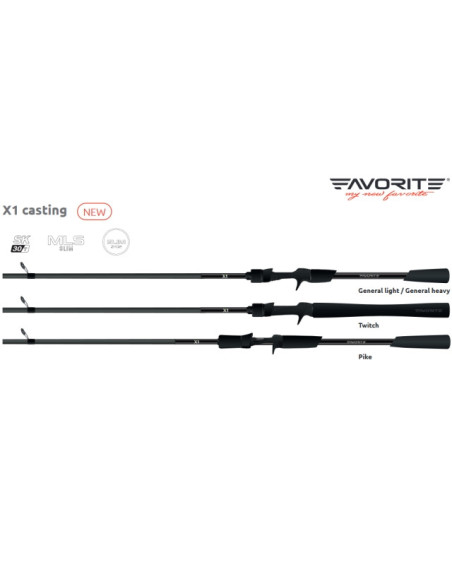 Lanseta Favorite X1C Pike Fast, 2.44m, 30-110g, 2buc
