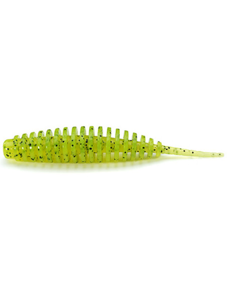 Grub FishUp Tanta, 055 Chartreuse Black, 5cm, 9buc/plic Grub FishUp Tanta, 055 Chartreuse Black, 5cm, 9buc/plic