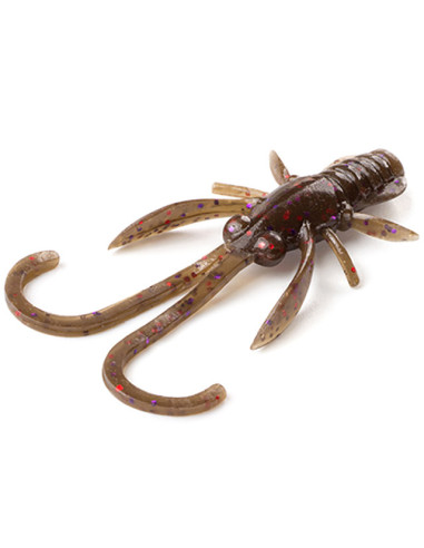 Naluca FishUp Baffi Fly, Green Pumpkin Brown Red and Purple, 3.8cm, 10buc/plic